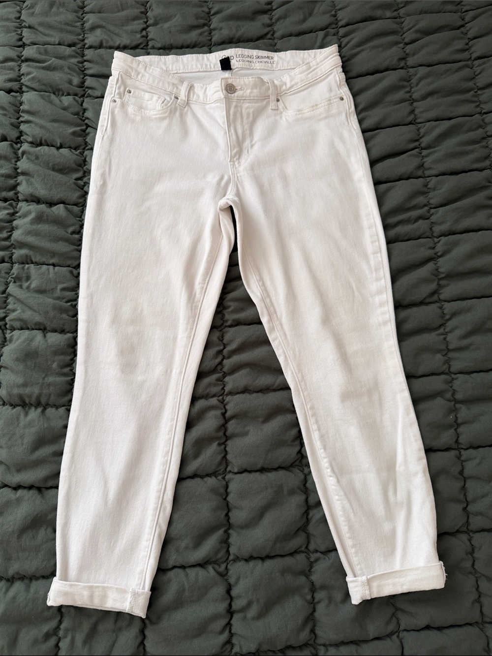 GAP White Ankle Skinny Jeans